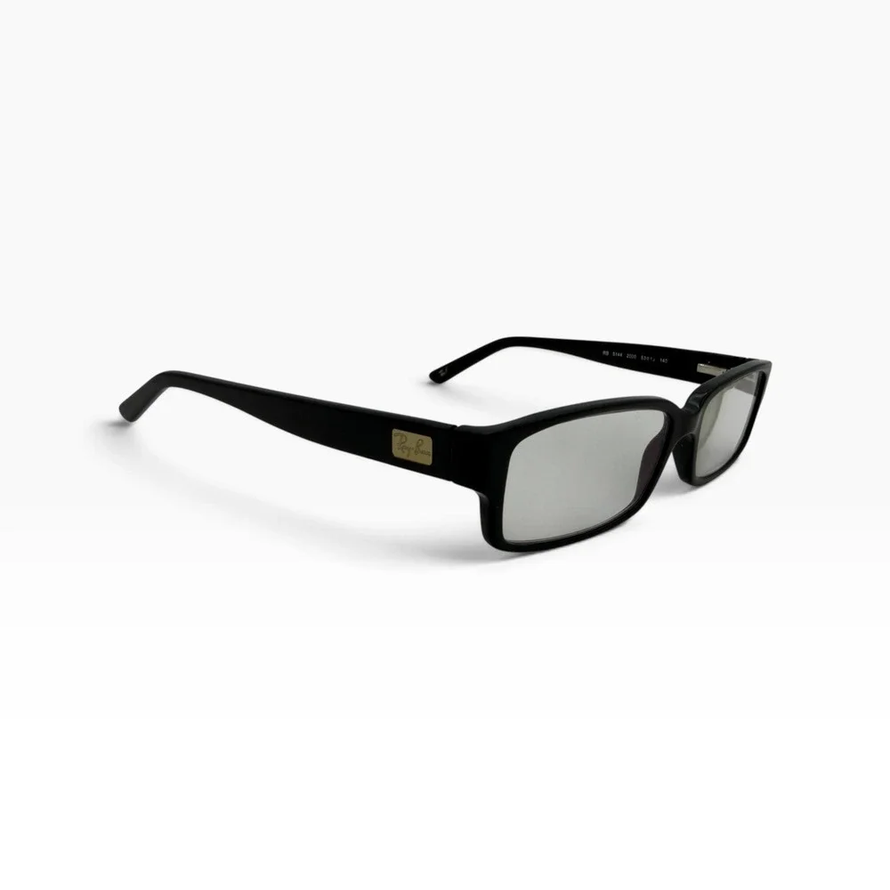 Ray-Ban RB5144 2000 Black Rectangular Eyeglasses Frames 53-15-140